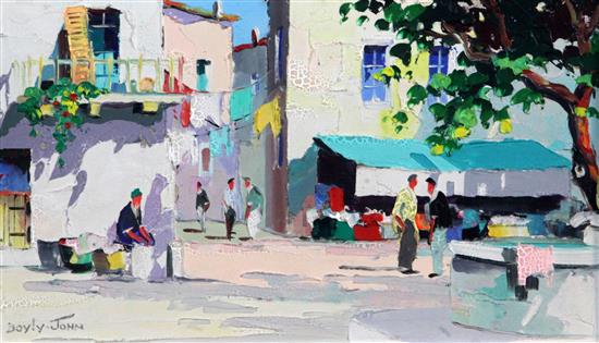 § Cecil Rochfort DOyly John (1906-1993) Market Place at San Remo 8.5 x 14.5in.